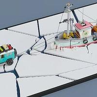 Beachfront dock, icebreaker, gray palace, pleasant MOC functions in various colors