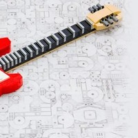 Creative structure block MOC works electricity guitar drawings officially released!